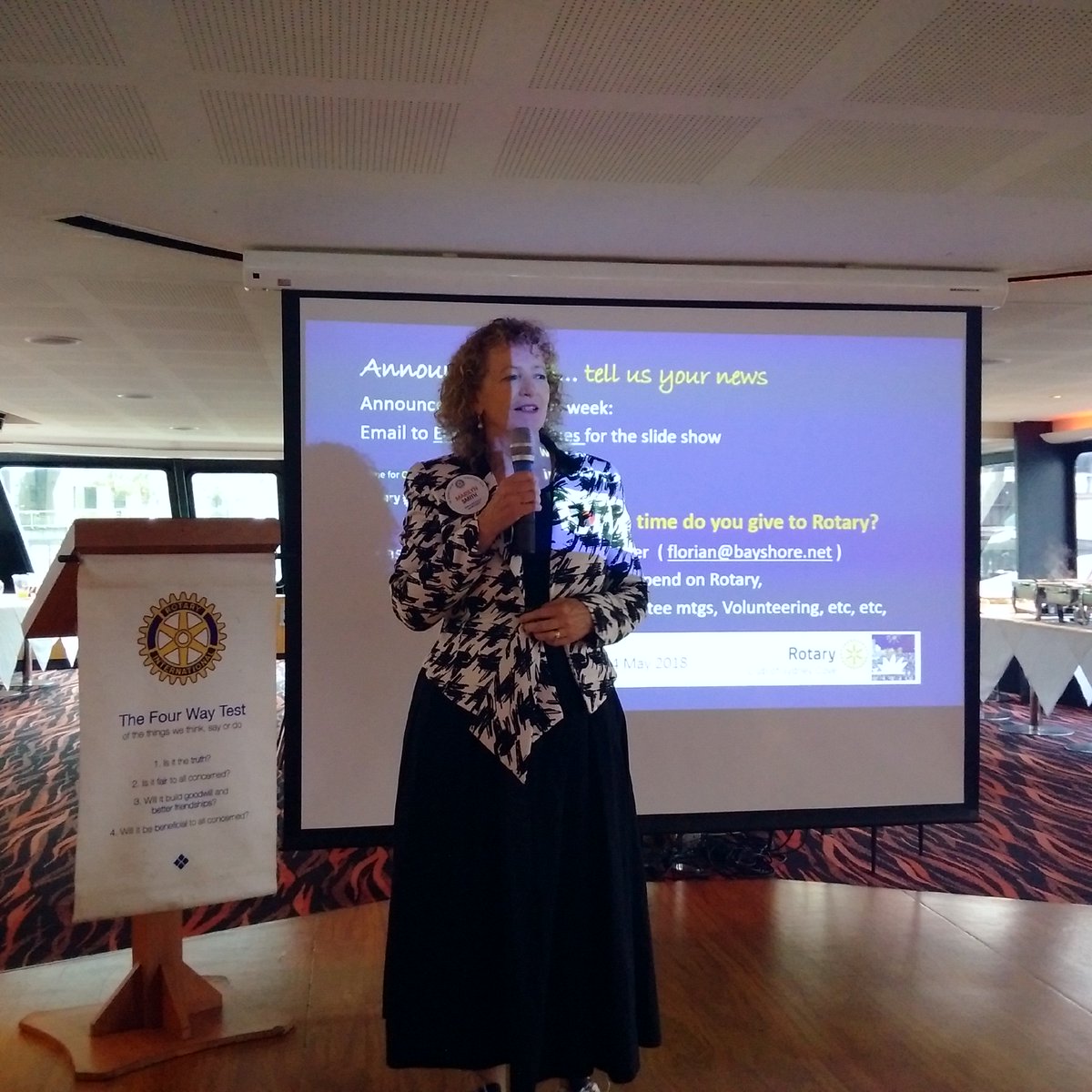 RotarySydCove's tweet photo. So excited!:-D Member Marilyn sharing that we are re-open #EarlyBirdCafé. Now &amp; new at St Stephen's Uniting Church. https://t.co/Vdufnwepke