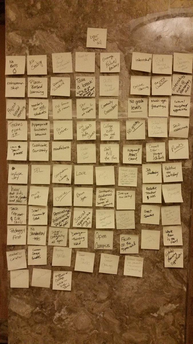 vusdbolts's tweet image. Great ideation session today @EdElements #PLSummit on the question: How might we make school relevant?