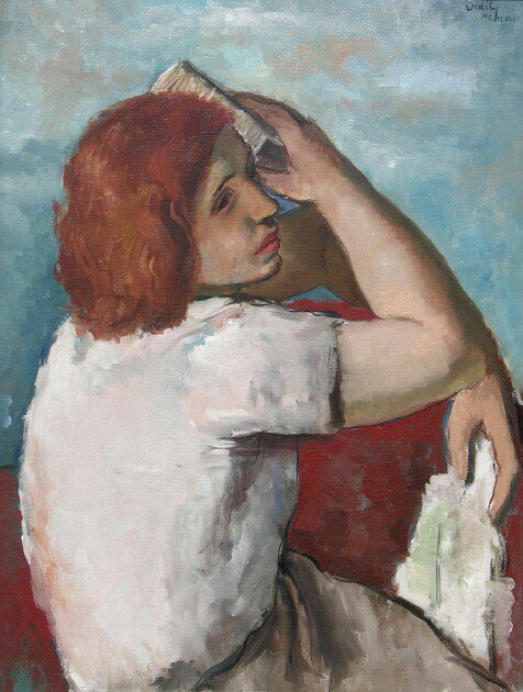 GSternFineArts's tweet photo. Happy #114 #birthday to #oil painter Francis De Erdely, #BOTD in #1904! Come see "Woman with Vase" and more George Stern Fine art https://t.co/lTMR9iXkG2