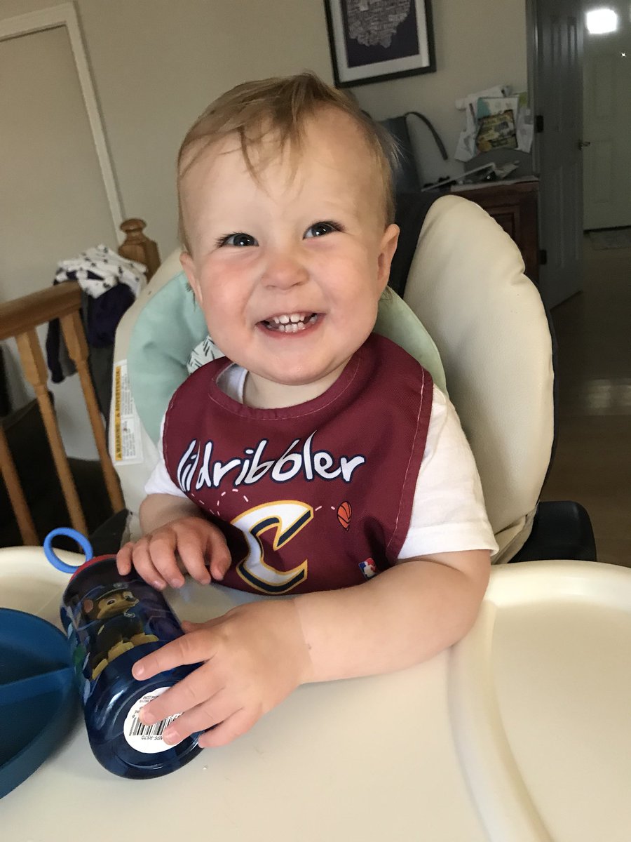 SThomasMMS's tweet photo. My lil dribbler & I are cheering from home and thinking of the Mentor students enjoying the watch party! Let’s Go Cavs! @cavs #mms2017 https://t.co/uMk7yt9aNH