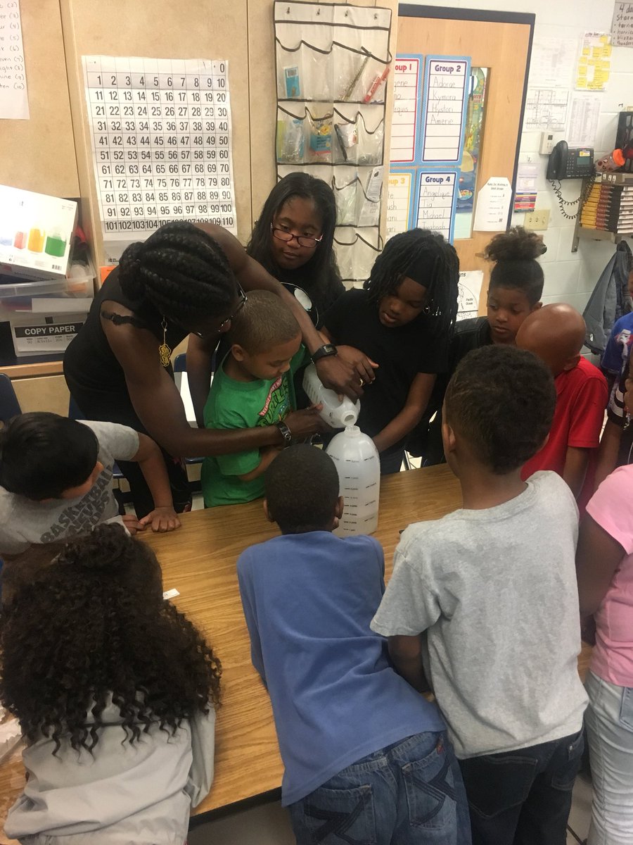 MissBaileyMAT's tweet photo. Hands on math exploration in Ms. Burns’s class. 😊 #coteaching #NES #learningisFUN https://t.co/hhUzkCX1lF