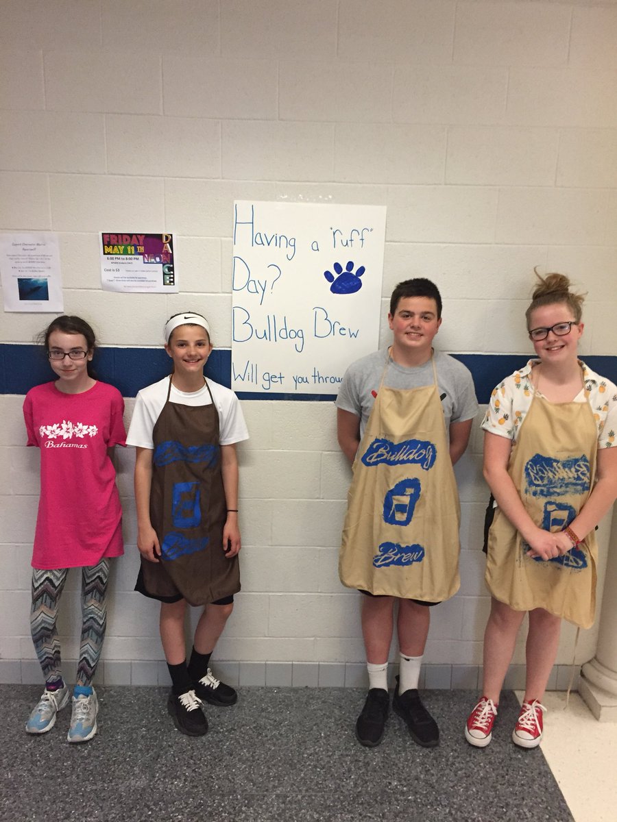 WYASDSupt's tweet photo. Stop by the #wyamsartsfestival2018 and check out Ms. McMullen’s 7th grade Bulldog Brewers!  Great job Everyone! #esedwyasd #wyasd https://t.co/Hy55rygaeg
