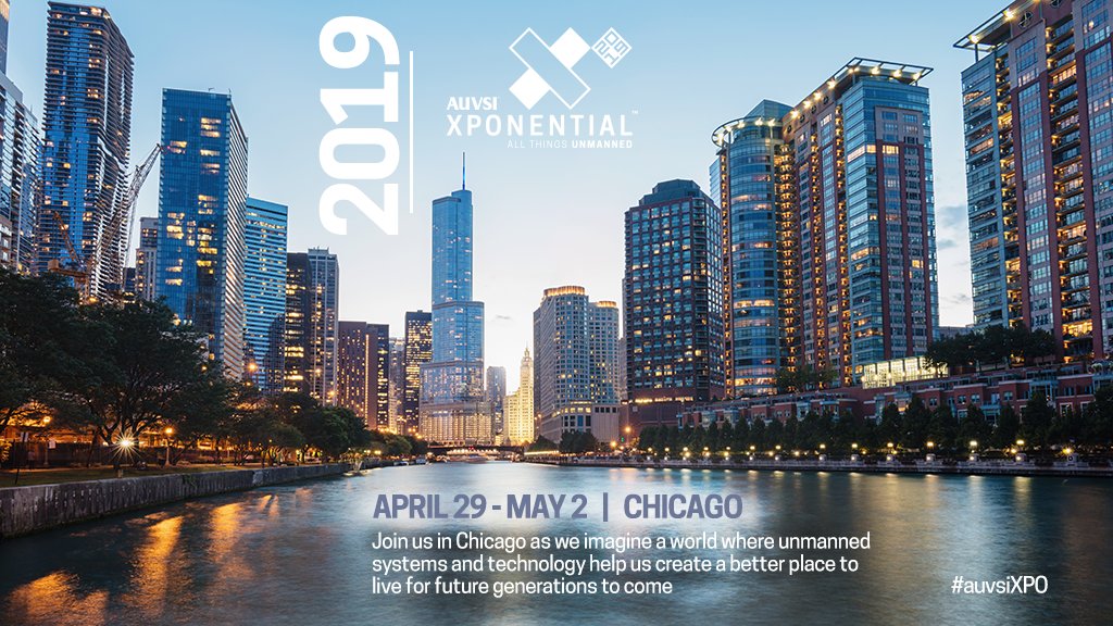 XPONENTIALshow's tweet image. We had so much fun, we&apos;re doing it again! We can&apos;t wait to see you for #auvsiXPO 2019 from April 29-May 2 in Chicago, IL! Sign up to receive alerts: ow.ly/SPht30jP9kh
