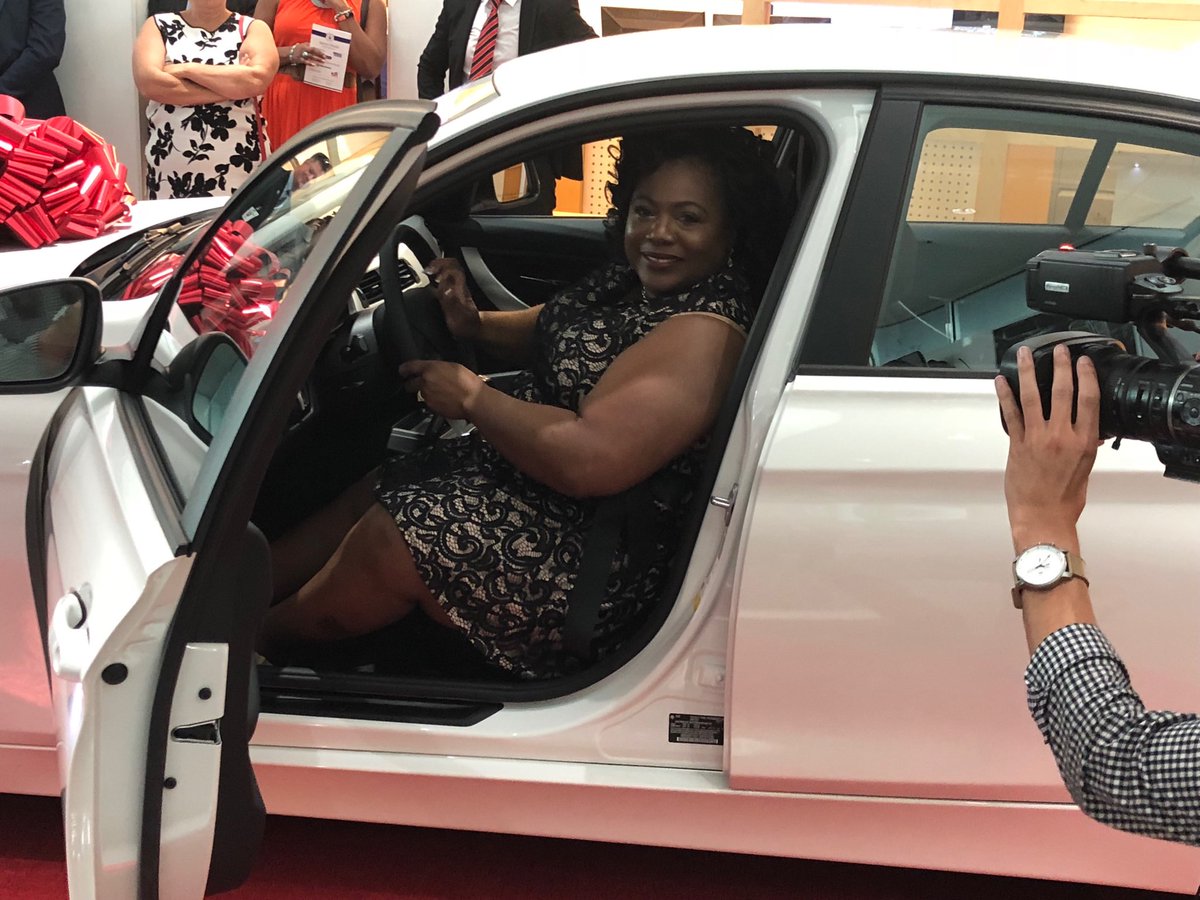 DFennoy's tweet photo. This makes us all smile - what a great way to appreciate our award winners - thank you Braman BMW PB! https://t.co/fwyjTQpuEm