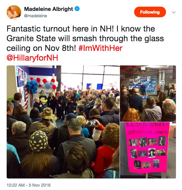 crystalparadis's tweet photo. Remember when Madeleine Albright tweeted a photo of this #LeslieKnopesWallofInspirationalWomen sign I'd made for Halloween the previous year & brought to the office? What a #TBT β¦β€οΈ you @madeleine
https://t.co/WvTroc00HV
https://t.co/sP3m7OjOKD #NHTogether #NHTogether4ever https://t.co/FEp6Tu5Uco