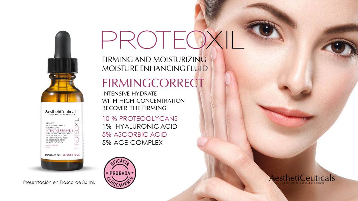aceuticalsmx's tweet photo. #PROTEOXIL  tratameinto #hidratante y #reafirmante con #proteoglicanos y #vitaminac recomendado por #derma #dermatologos #pielsana https://t.co/EAYBI36RwE