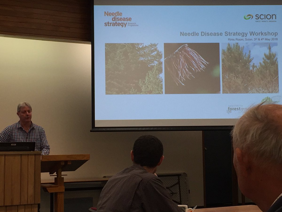 DungeyHeidi's tweet photo. Needle disease strategies @Scion_research- pleased to be discussing with Lindsay Bulman some future research approaches to underpin the resilience of planted forests #NZFOA #HTHF https://t.co/0Fj2DyHSPM