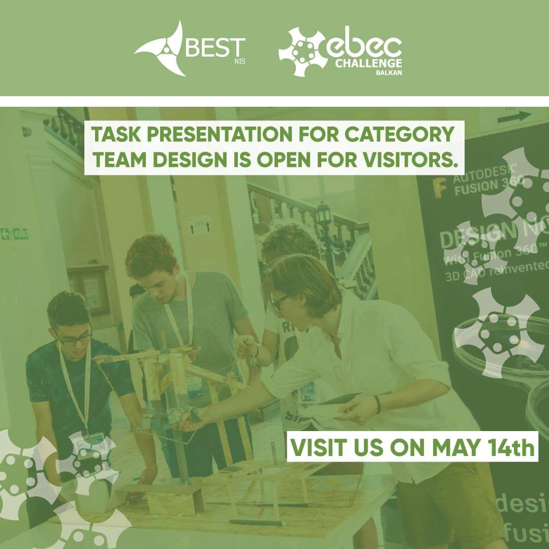 EBECBalkan's tweet photo. #EBECChallengeBalkan is coming soon! Only one week left till our regional round! #EBECChallengeBalkan2018 will take place in Niš from 11th to 15th of May at Faculty of Electronic Engineering. #TakeTheChallenge #ChallengeInNis #ebecchallenge ⚙️ https://t.co/ebO3usgu6Q