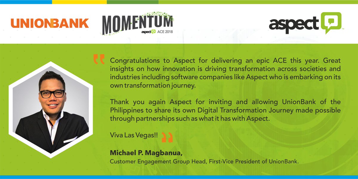 alvaria_apac's tweet photo. Thank you to our customers for being part of @AspectSoftware #AspectACE2018 Momentum at Las Vegas #CXEX #CX https://t.co/Hqphvj3UaQ