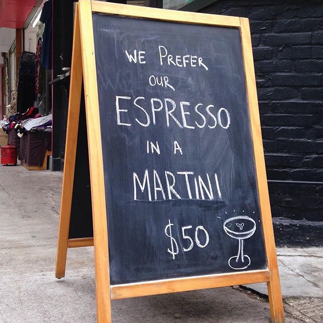 winstonscoffee's tweet photo. This Saturday and Sunday, HK$50 Espresso Martinis at Winstons KTOWN!!!
*
#espressomartini #coffee #blackboardquotes #blackboardcoffee #blackboard #chalkboardfun #chalkboardwisdom #chalkboardsign #winstonscoffee #saiyingpun #kennedytown
#hongkong #coffeeisthenewblack https://t.co/G6886R88yd