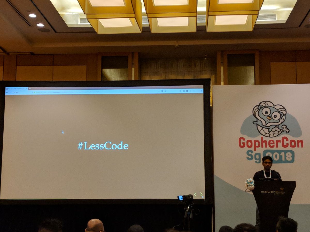 gojektech's tweet image. “Failures will happen, we only need to design systems to be resilient against these failures.” — @rBharshetty at @GopherConSG. 
#GopherConSG #golang