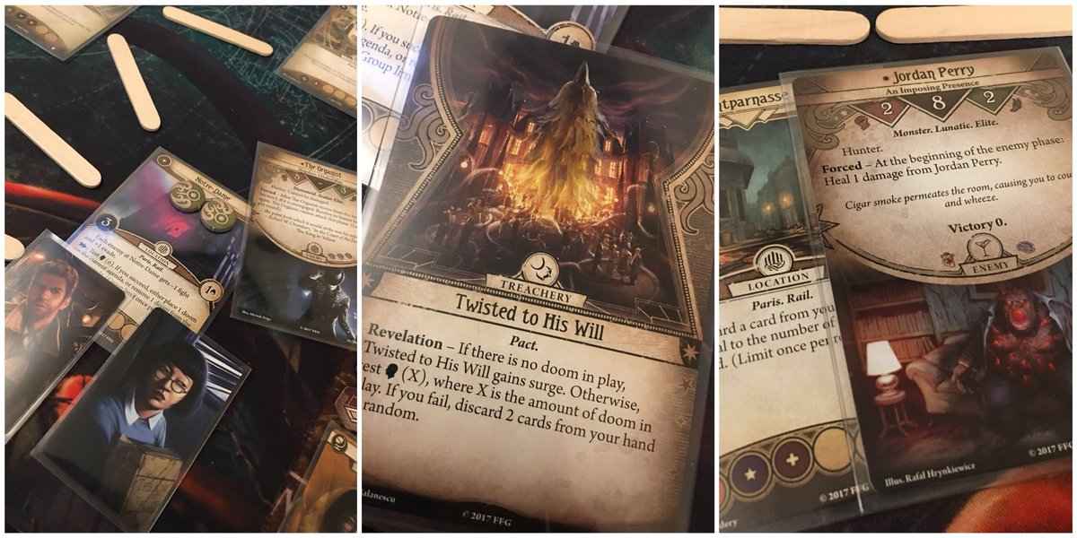 Nathan_Adam's tweet photo. Day 5 of #CampaignInAWeek: A Phantom of Truth
What an spectacularly fun map! What a great interpretation of “In the Court of the Dragon!” What an engaging scenario, start to finish!
#ThePathToCarcosa
#ArkhamHorrorLCG
#FantasyFlightGames
@FFGames https://t.co/MeNPsgs6Vp