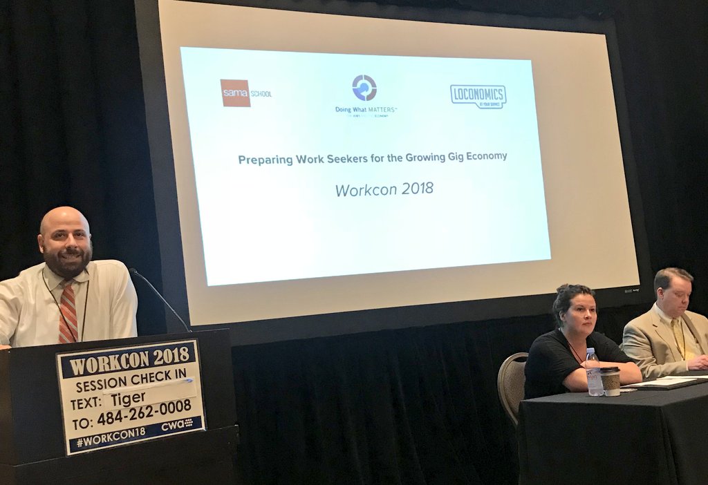 samaschoolorg's tweet photo. So grateful to share our on the the @CalCommColleges #gigeconomy initiative at #WORKCON18 today! https://t.co/UEQrP8Mdkm