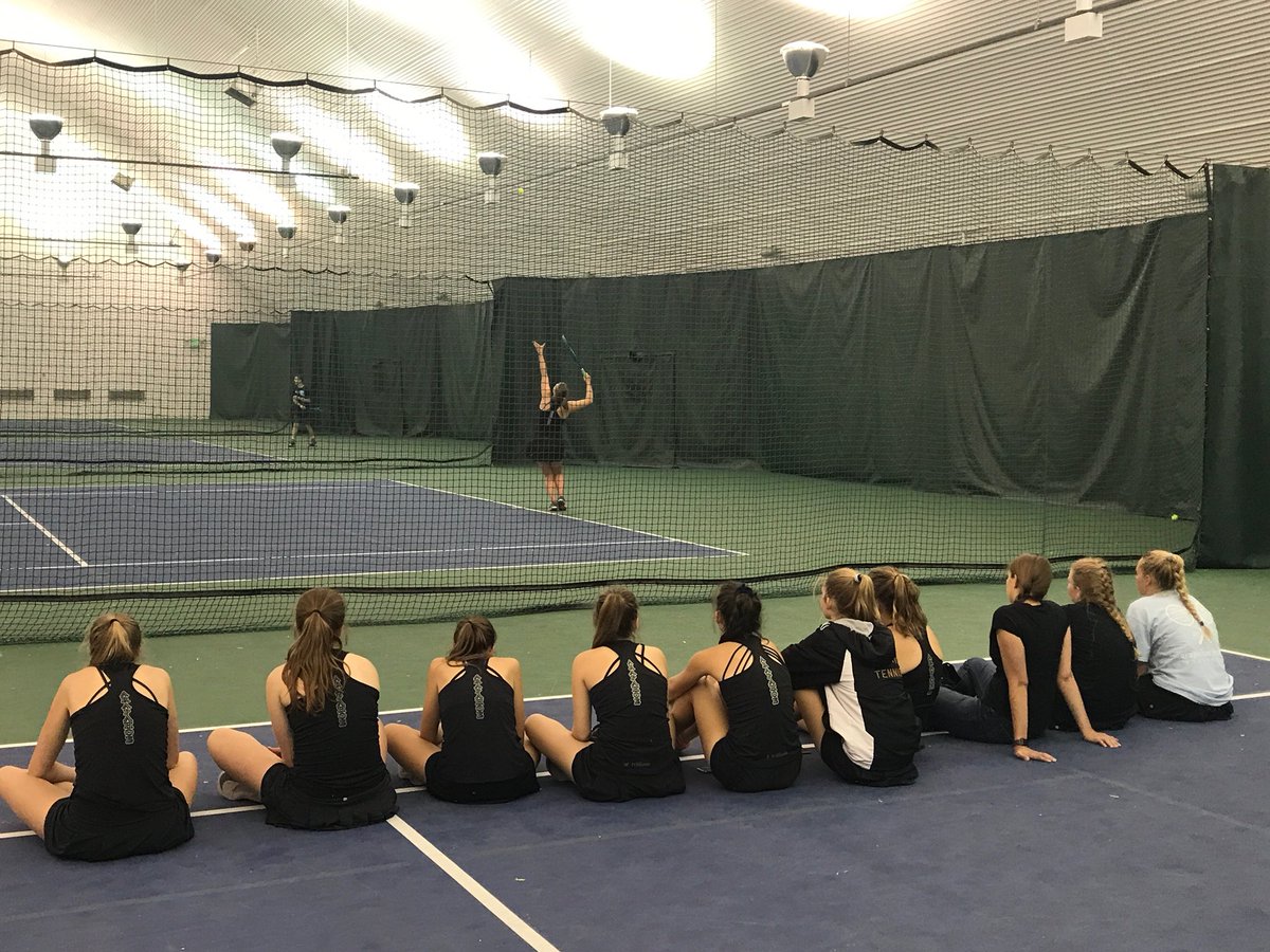 ArapTennis's tweet photo. Congrats to Julia Rydel for making the state tournament at 1 singles! 5 teams play tomorrow morning for a chance to qualify as well.  Go Warriors! https://t.co/fdSOtqiKrY