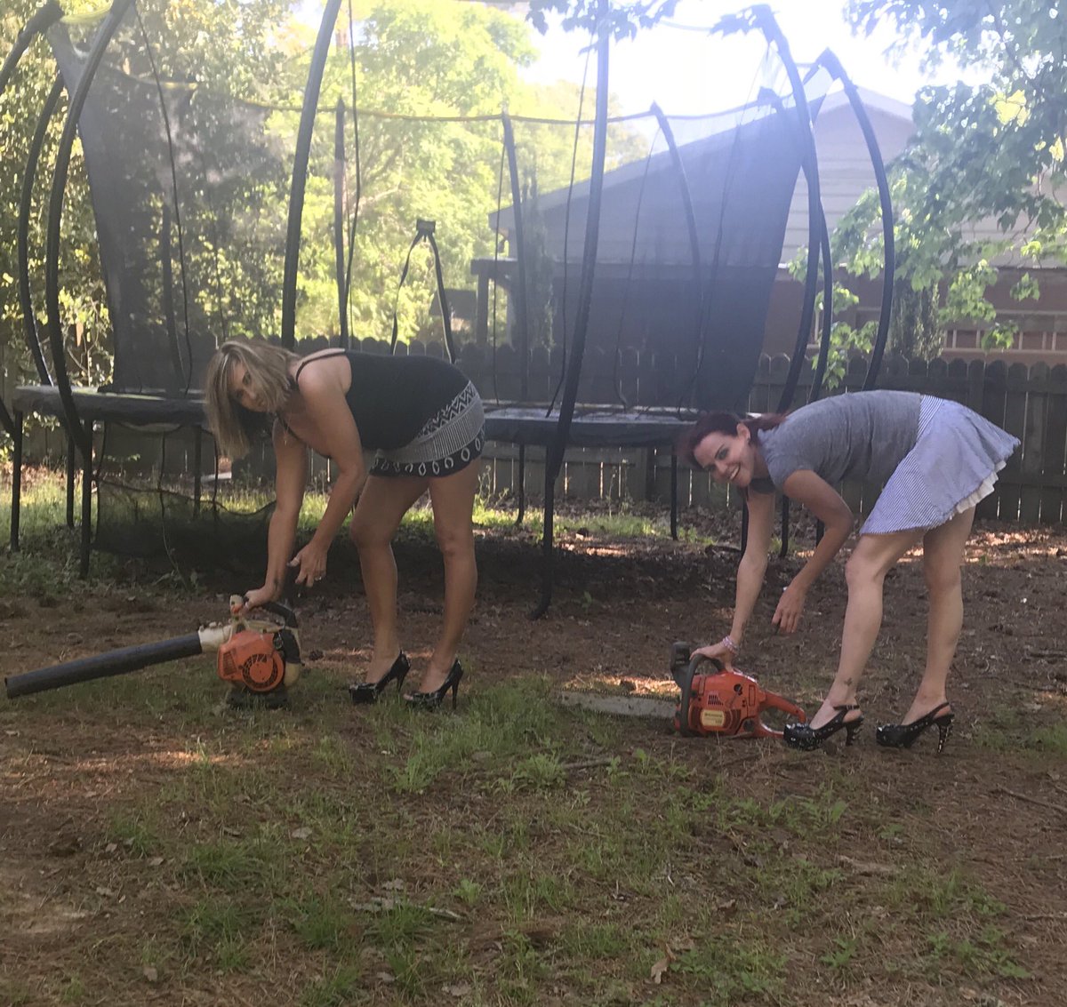 kodyevans21's tweet photo. So this happened the other day with my sister..pull start custom..#pullstart #womenandtools #highheels https://t.co/B3VAs5mL61