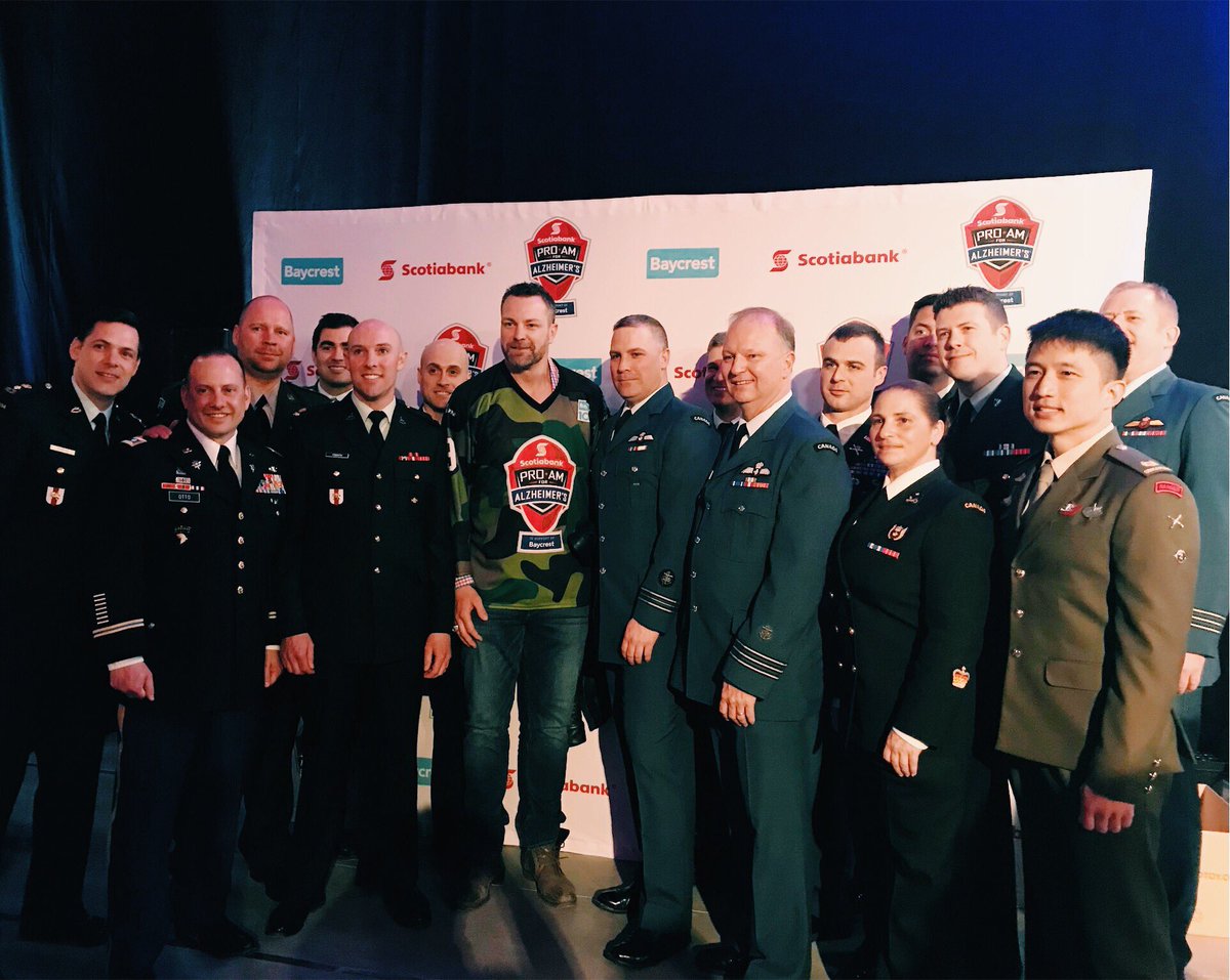 We’re here at the start of the 2018 Scotiabank Pro-Am Tournament for Alzheimer’s in Toronto! The Canadian Forces got the first round draft pick - #NHLAlumni Bryan Muir! <a href="/ScotiabankProAm/">Baycrest Pro-Am</a>