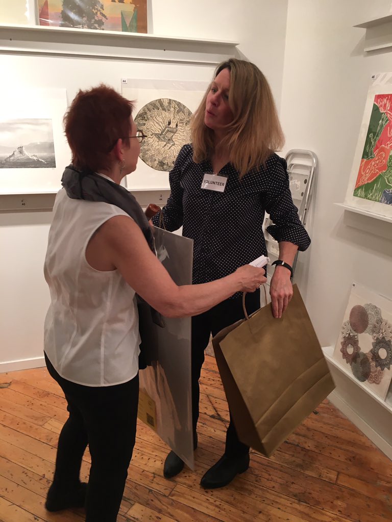 openstudioTO's tweet photo. Lots of happy buyers going home with beautiful original prints tonight at #MembersInk2018 https://t.co/Zia7GdLEQu