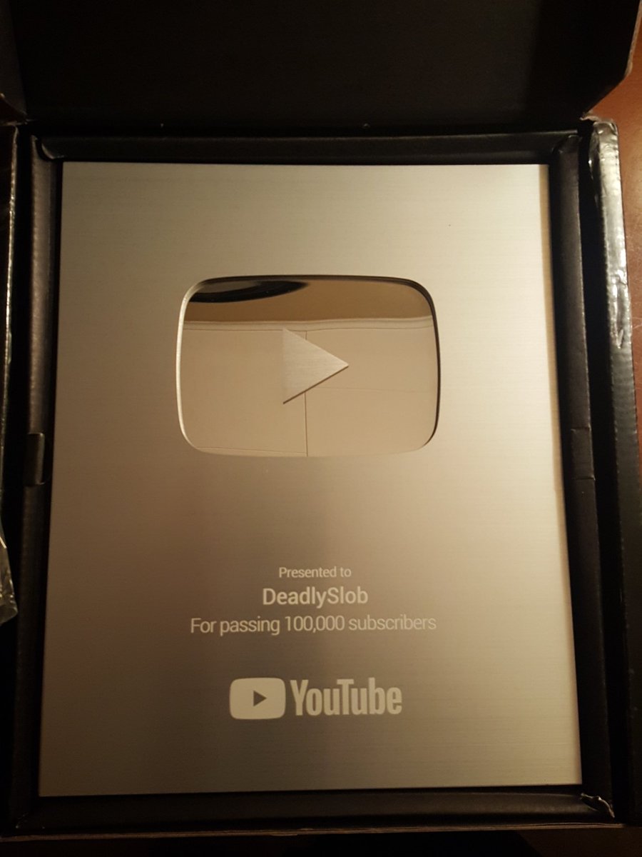 Deadlyslob It Arrived Thank You Youtube For My 100 000 Subscriber Silver Play Button And Thank You To My Incredibly Supportive Community I Wouldn T Be Here Without Each And Every One