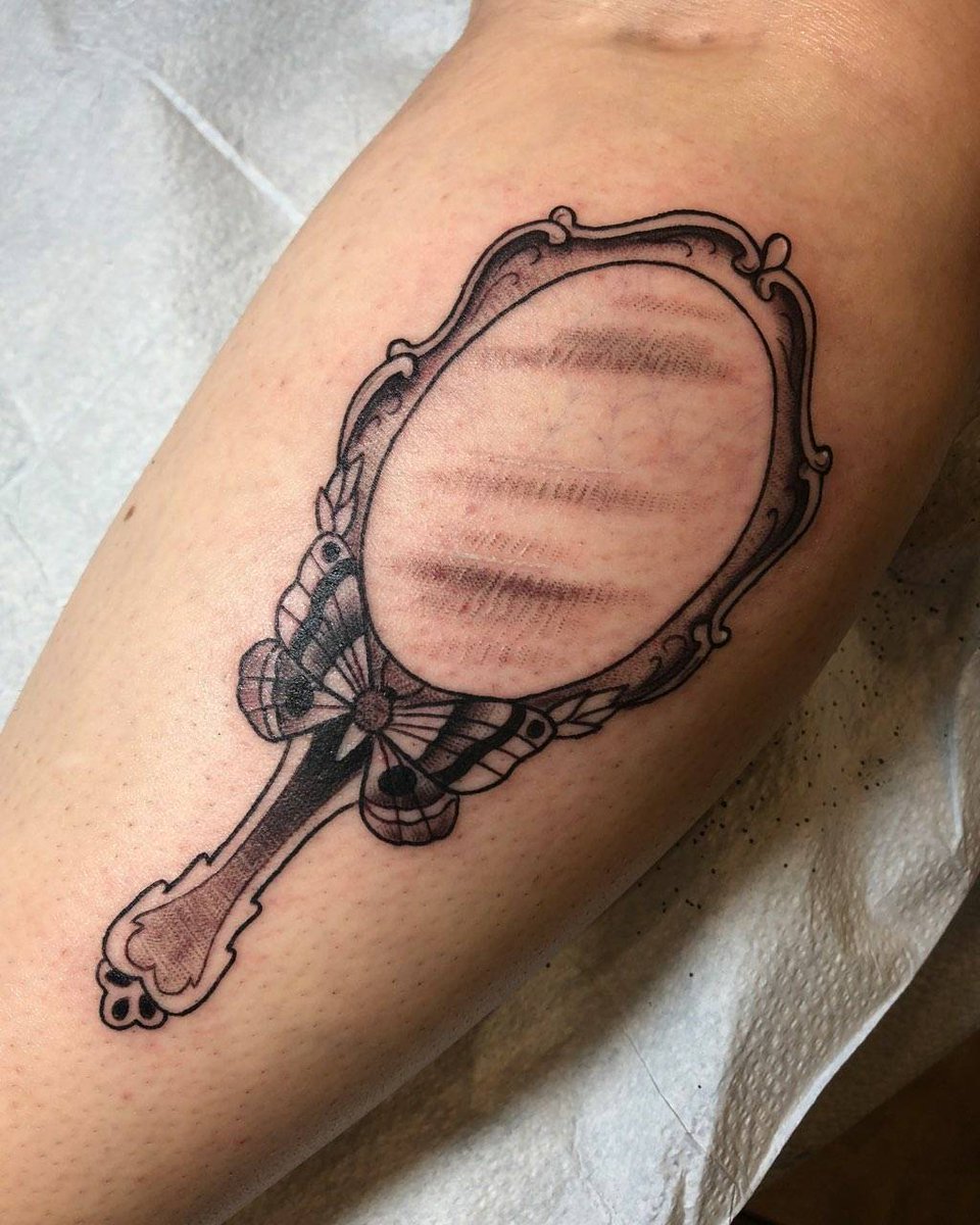 Heart Mirror Tattoo | TikTok, image size:960x1200
