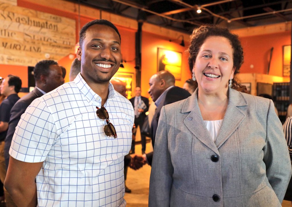 DCOCP's tweet image. OCP Director George Schutter joined Deputy Mayor Courtney Snowden (@DMGEOSnowden) and @SmallBizDC Director Kristi Whitfield (@WhitfieldKristi) in engaging with businesses at DSLBD’s Small Business Networking Mixer. #DCSmallBizWeek #SmallBizDC