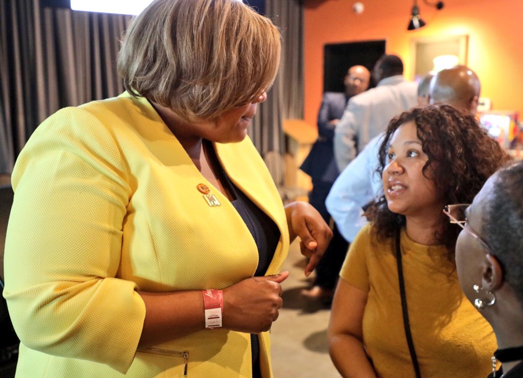 DCOCP's tweet image. OCP Director George Schutter joined Deputy Mayor Courtney Snowden (@DMGEOSnowden) and @SmallBizDC Director Kristi Whitfield (@WhitfieldKristi) in engaging with businesses at DSLBD’s Small Business Networking Mixer. #DCSmallBizWeek #SmallBizDC