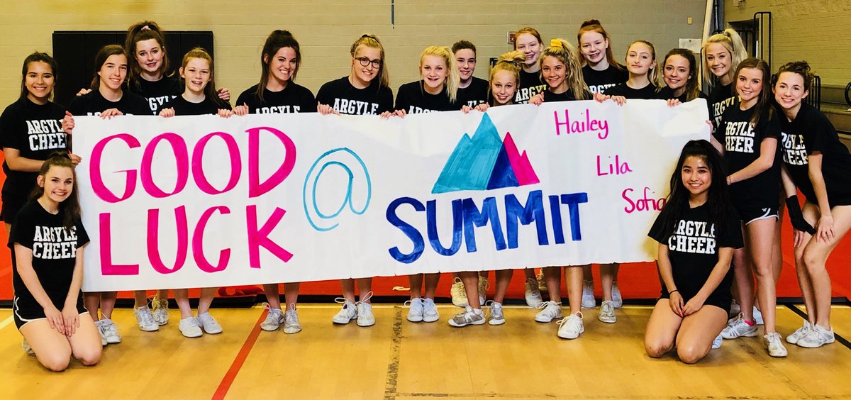ArgyleCheer's tweet photo. Good luck to our girls competing at Summit this weekend! Lila Rigsby, Sofia Blachowitz, Hailey Haines!! #GoEagles #ArgyleCheer https://t.co/BHzXPlYRCd