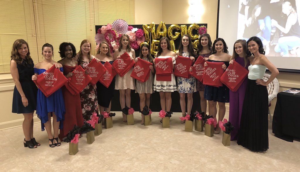 randypittenger's tweet photo. Our awesome Belton Magic Belles Seniors at annual banquet tonight! #BMB1718 #seniorblankies #WeAreAllTigers #ILoveBelton https://t.co/vmrqYu3CnN