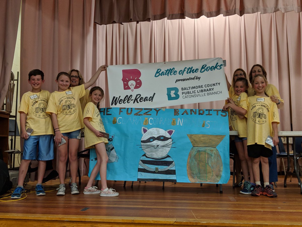 Congratulations to <a href="/Hillcrest_BCPS/">Hillcrest Elementary</a> Fuzzy Bandits for winning Catonsville Battle of the Books!  So proud of you. <a href="/bcplinfo/">Baltimore County Public Library</a>  <a href="/BCPSLMP/">BCPS LMP</a>