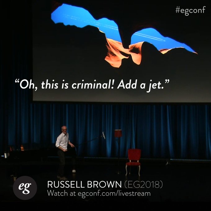 Russell Brown dazzles the EG community with his #photoshop wizardry! #egconf #AddAJet https://t.co/U<a href="/tag/photoshop"class="tags"><span>#photoshop</span></a><a href="/tag/egconf"class="tags"><span>#egconf</span></a><a href="/tag/addajet"class="tags"><span>#addajet</span></a>