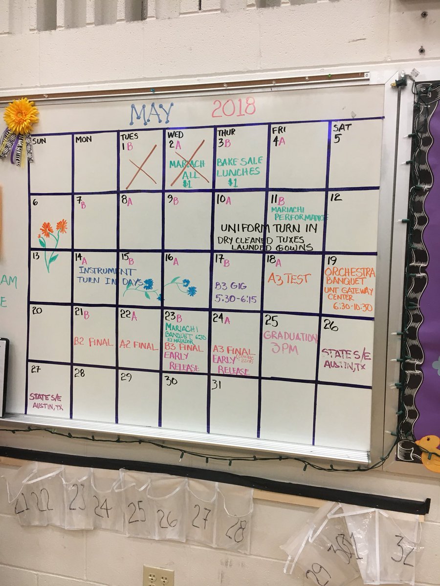 dentonhsorch's tweet photo. Last calendar post of this school year! Good luck to everyone starting IB and AP testing! https://t.co/b3LB8innzy