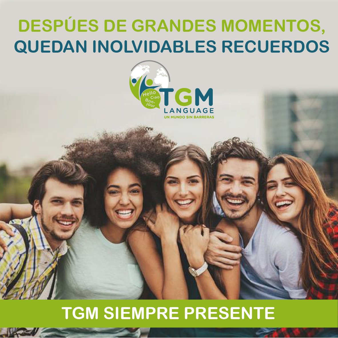 TGMLanguage's tweet image. Formando Jóvenes de ÉXITO.

.

#TGMLANGUAGE #cursosdeIngles #estudiarenelexterior, #preparaciondeinglesuniversitario #canada #Colombia

#venezuela #chile #republicadominicana