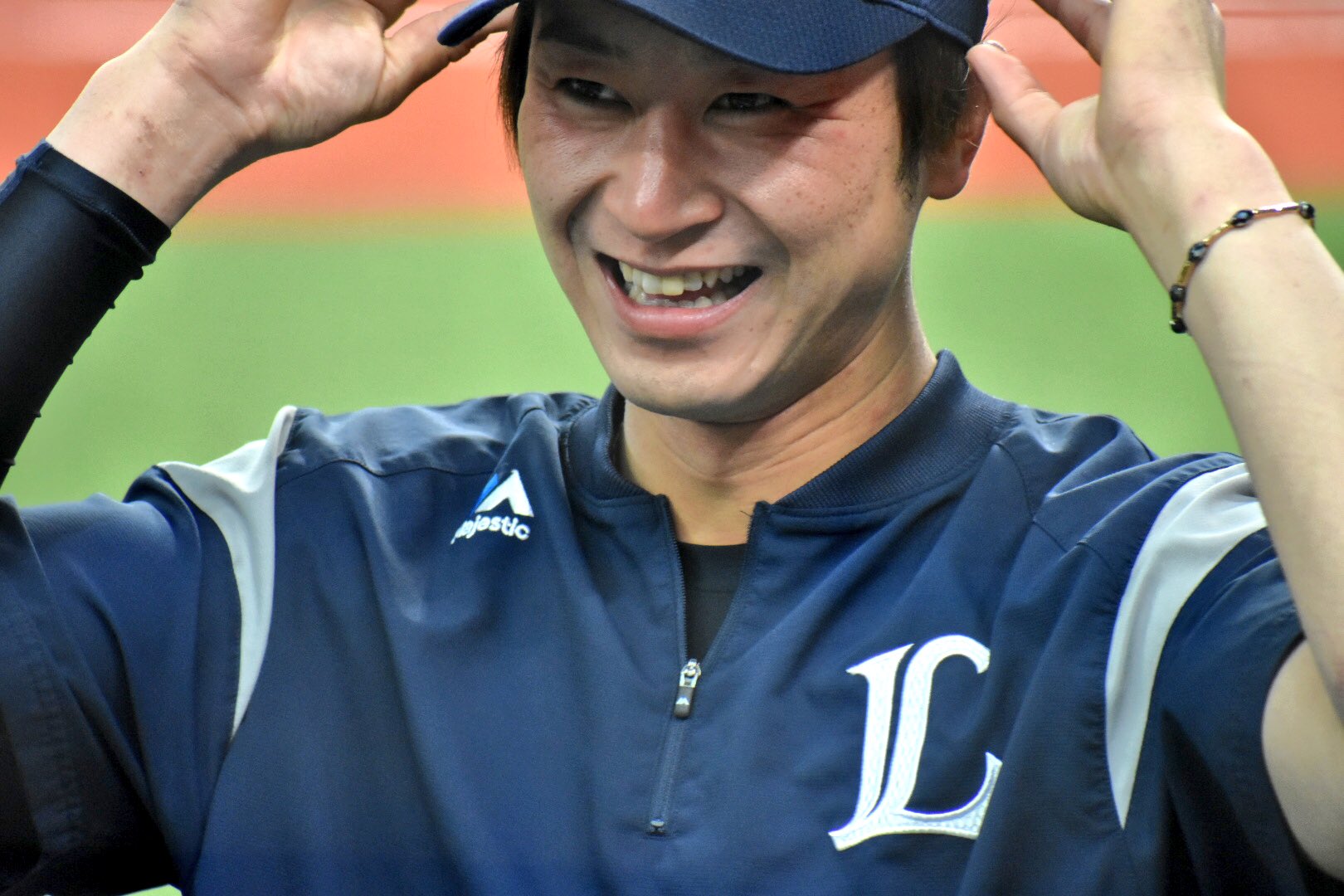 Miki イケメン野球選手の笑顔とうなじ 埼玉西武ライオンズ 金子侑司 T Co Xawnlpt34v Twitter