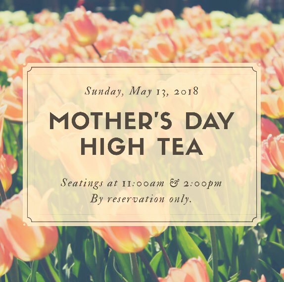 HGMBakery's tweet photo. Back by popular demand! We’re hosting our second annual Mother’s Day High Tea on May 13th. $30 adults, $15 children. RSVP only event. Call 613.473.5310 to book your seat! #MadeFromScratch #HGMBakery #TreatYoMom https://t.co/TdkkB7FX5G