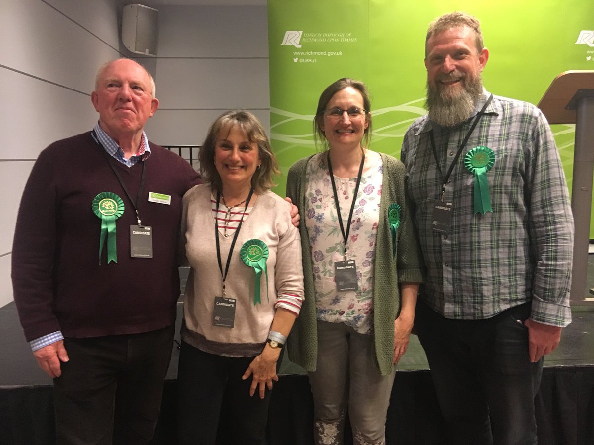 Abbie_Llewelyn's tweet photo. Richmond’s new Green councillors @LBRUT #localelections #SWLCE2018 https://t.co/gtMFZVu5w9