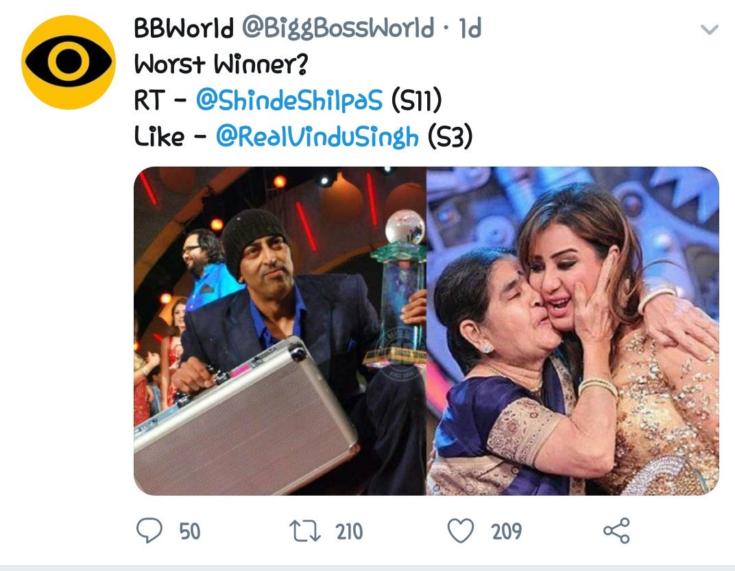 dareezg's tweet photo. RESULTS :-

Biggest Mastermind - @lostboy54 

Most Handsome - @ipriyanksharmaa 

Most Fashionable - @eyehinakhan 

Worst Winner - @ShindeShilpaS

RT - Happy with results

Like - Not Happy with results https://t.co/0osob0sgho