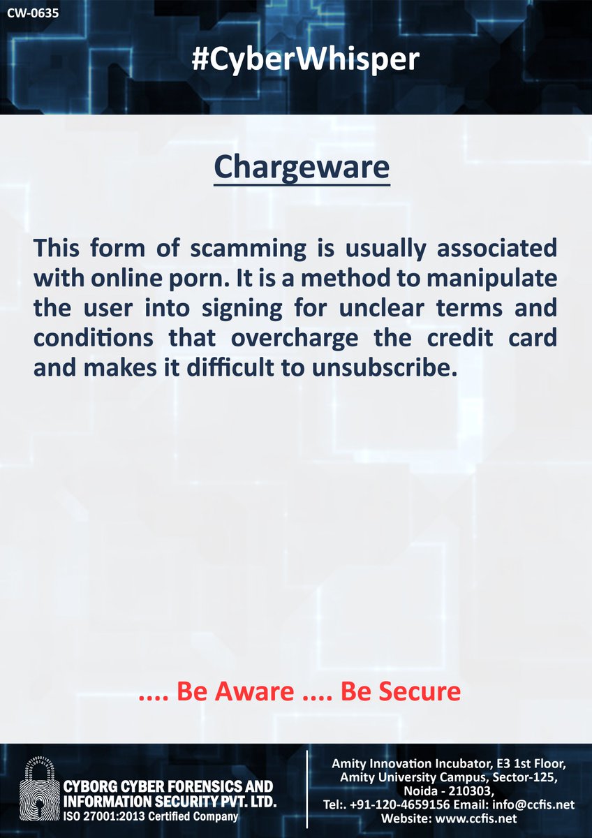 ccfis's tweet photo. #CyberWhisper #CyberSeurity #Chargeware https://t.co/ywHKaqrJPE