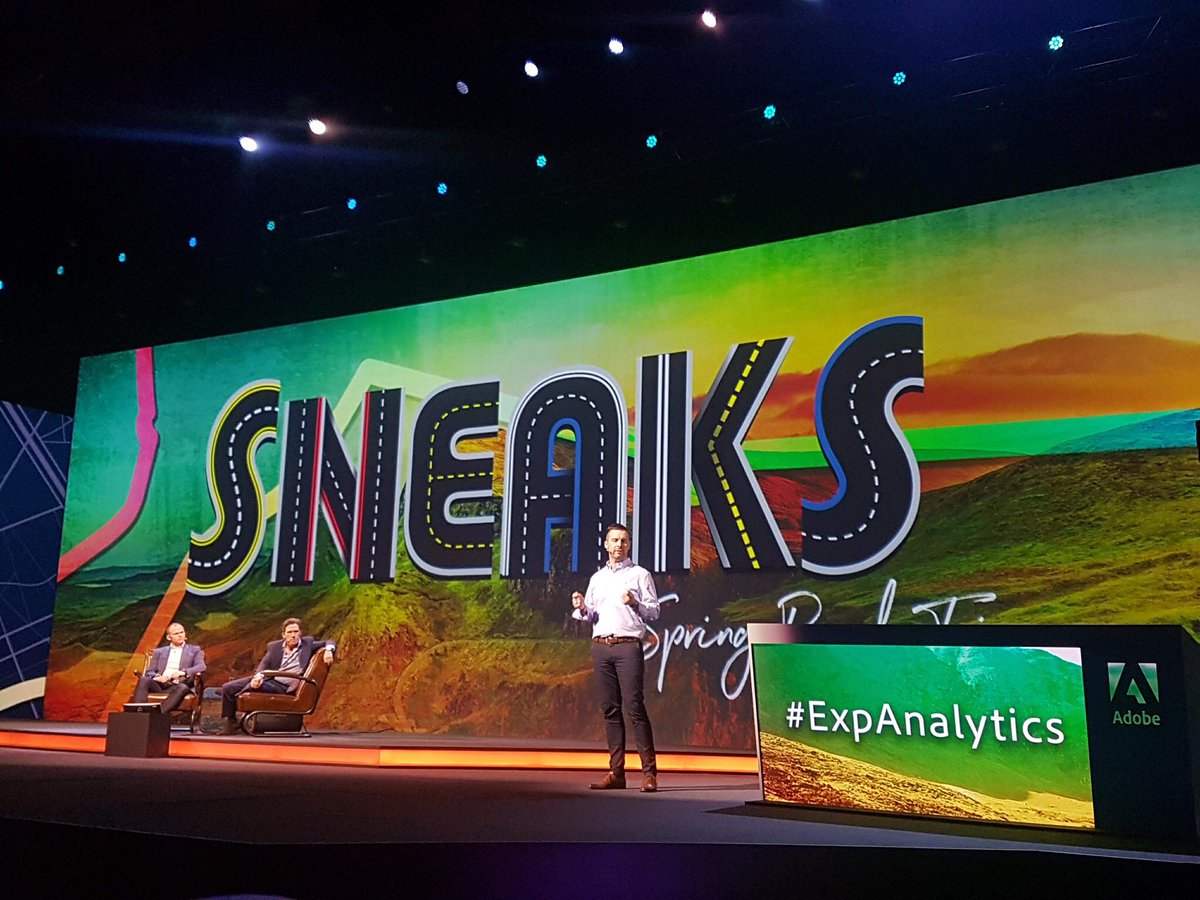 Maurice_Emkay's tweet photo. #ExpAnalytics revealed as the first #AdobeSneak. As an analyst, the ability to join on and offline purchases is a common challenge. This solution aims to make that problem simpler. @AdobeSummit https://t.co/gdVAOMbbIL