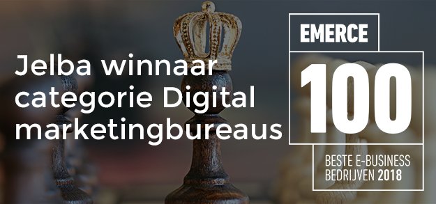 jelba.nl/updates/jelba-… Nice! <a href="/JelbaDigital/">Jelba</a>  scoort de hoogste notering in de <a href="/Emerce/">EMERCE</a> 100 bij Digital Marketingbureaus.