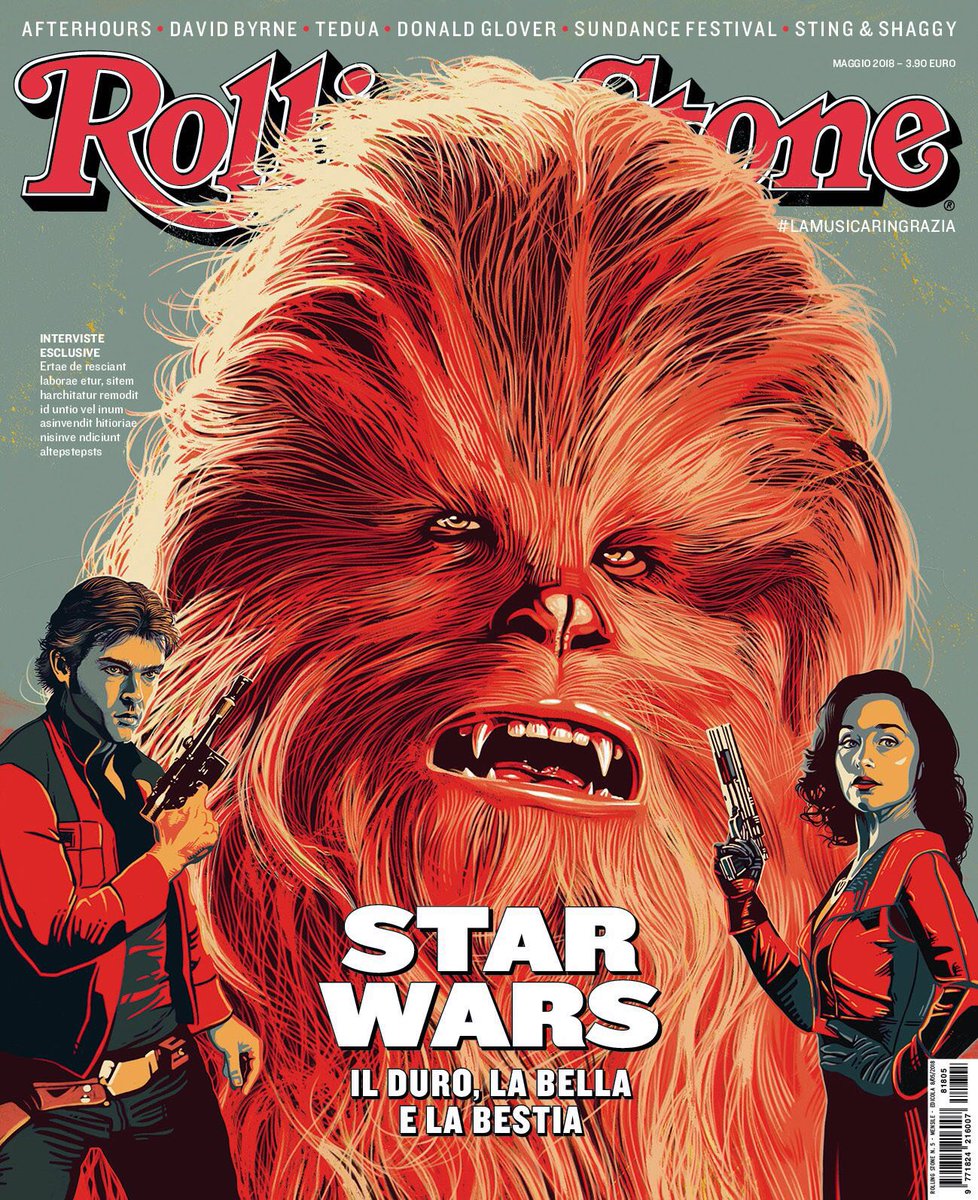 Oggi per il #StarWarsDay la mia copertina per <a href="/RollingStoneita/">Rolling Stone Italia</a> (AD <a href="/DavideMottes/">Davide Mottes</a>) sul nuovo #SoloAStarWarsStory #MayThe4thBeWithYou <a href="/SalzmanArt/">SalzmanInternational</a>