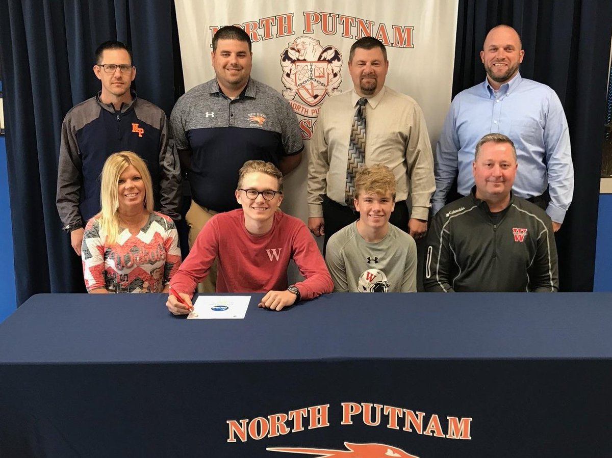 northputnamfb's tweet photo. Congrats to @Haydenrudes on signing with Wabash. We're proud of you. https://t.co/UgJd91CqnP