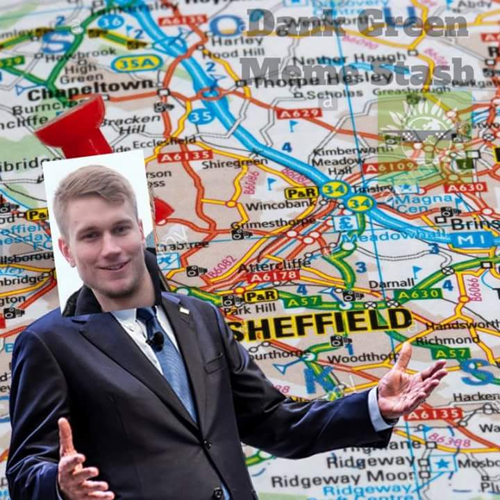 DankGreenMeme's tweet photo. Since DGMS launched 13-14 months ago 1 in 3 submissions has been by @MartinPhipps13 today we congratulate our Comrade in Memes as he takes his seat on Sheffield City Council https://t.co/1eBb5ADoWb