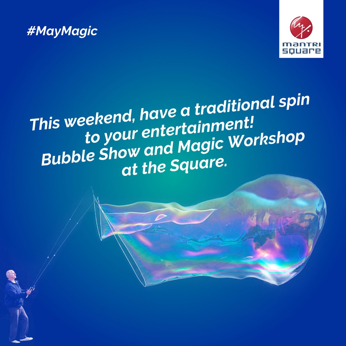 MantriRetail's tweet image. It’s Friday! We have got just the weekend plan for your escape from the routine! Here you go...Bubble Show and Magic Workshop and much more at the #MantriSquare. Come and enjoy to the fullest #MayMagic #MagicWorkshop #BubbleShow