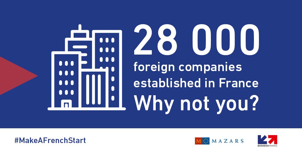 businessfrance's tweet photo. More than 28 000 foreign companies established in France. Why not you? Discover the practical #MakeAFrenchStart guides made by @BusinessFrance & @MazarsGroup. #ChooseFrance 🇫🇷 #InvestInFrance https://t.co/bPczgfRQSg https://t.co/NxNB5jiWRC