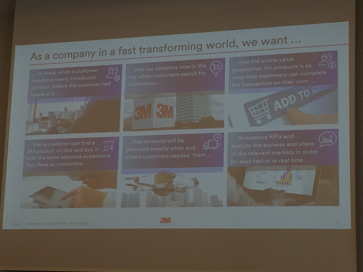 #MarketingToday is a part of revenue generation process integrated with sales and post sales, Markus Köster <a href="/3M/">3M</a> #Priintday2018