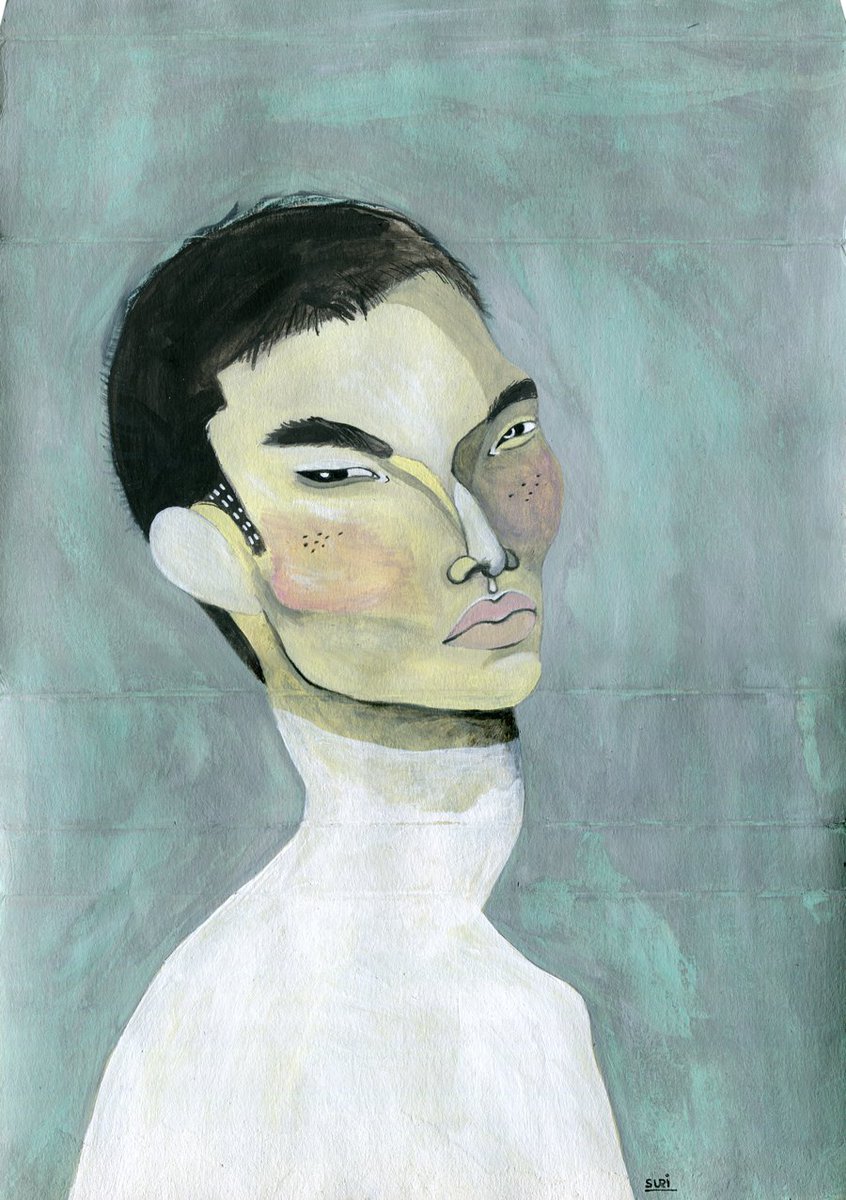 aliassuri's tweet photo. Para quien aún no ha tenido oportunidad de verla, hoy viernes, a partir de las 19 horas, expongo de nuevo #Desconocidos, mi pequeña serie de retratos en acrílico y grafito. ¡Los espero en @MilongaCafeCopa ! 💙 https://t.co/enzS3fd5mW