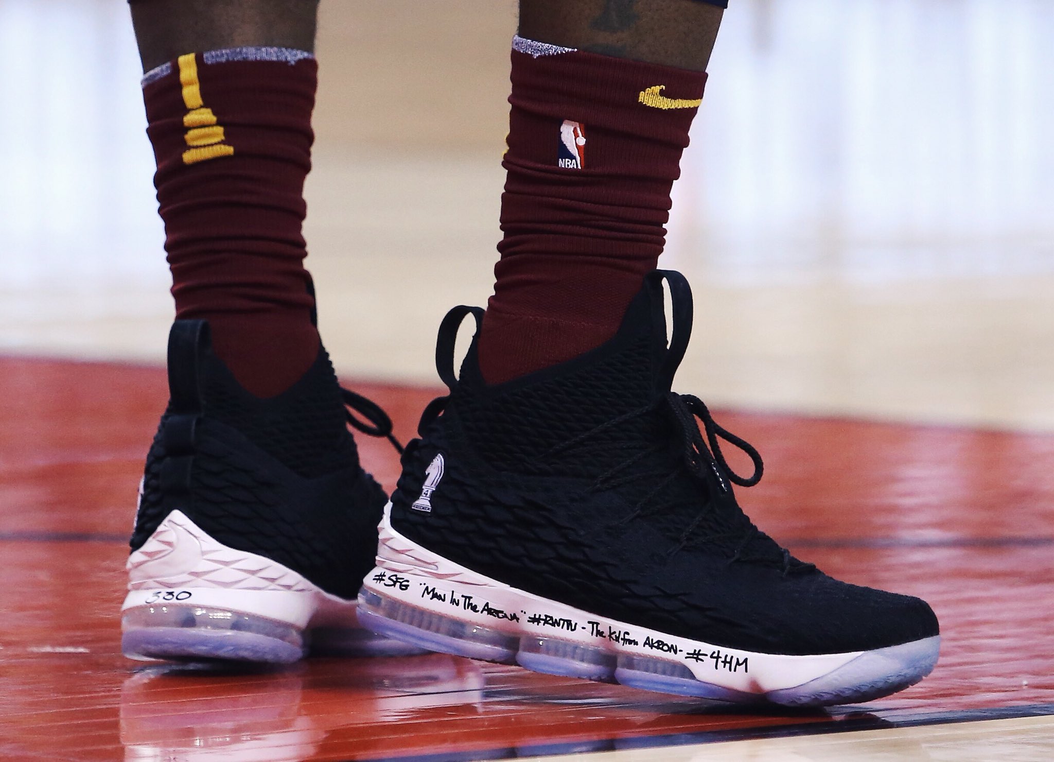 B R Kicks on X Chess moves. KingJames wearing a special 4 Horsemen Nike LeBron 15 PE tonight in Toronto https t tRyXxb9ghp X