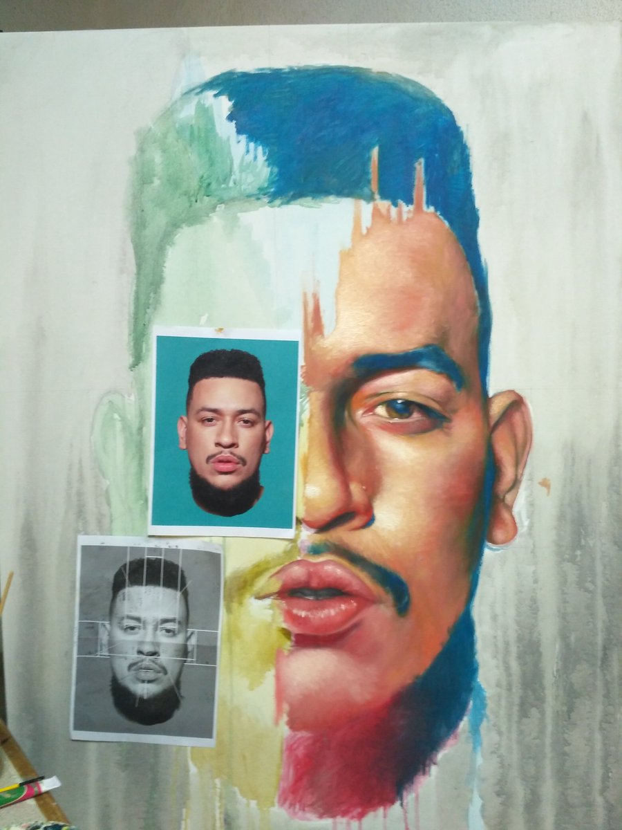 tshwariofficial's tweet photo. ...&amp; we keep loading. Oil on canvas. Man's is not even close to done yet, keep your eyes open for this fam, some serious heat coming don't say I didn't tell yall 😉 @akaworldwide 
#TouchMyBloodChallenge
@BeamGroup_ https://t.co/FNgv5Z4YhH