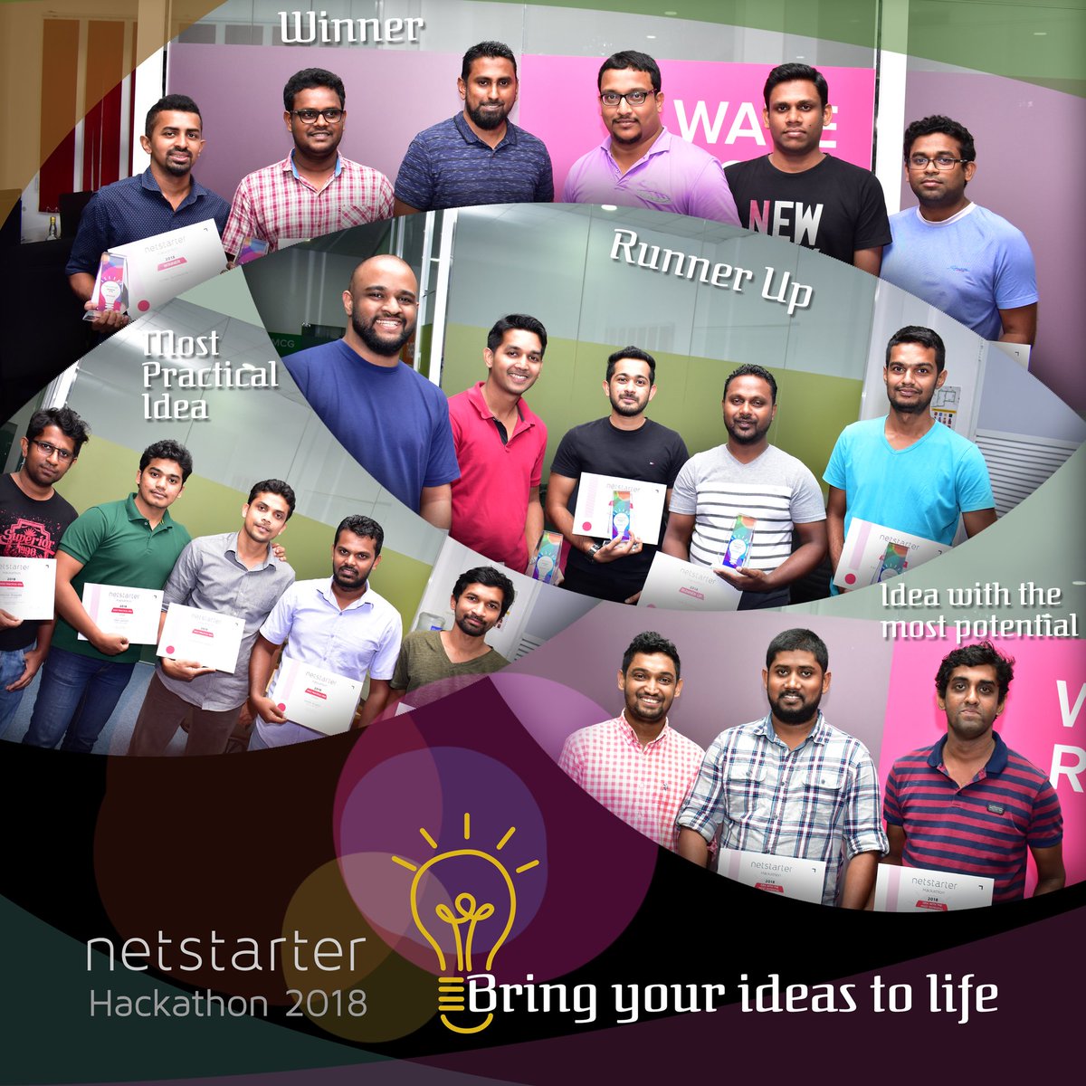Netstarter_SL's tweet photo. Thank you! and congratulations to all teams for the hard work and fun times in the @netstarter #Hackathon๐ค#Hackathonwinners #Hackathon2018 #netstarter https://t.co/HscUNkiQ8P
