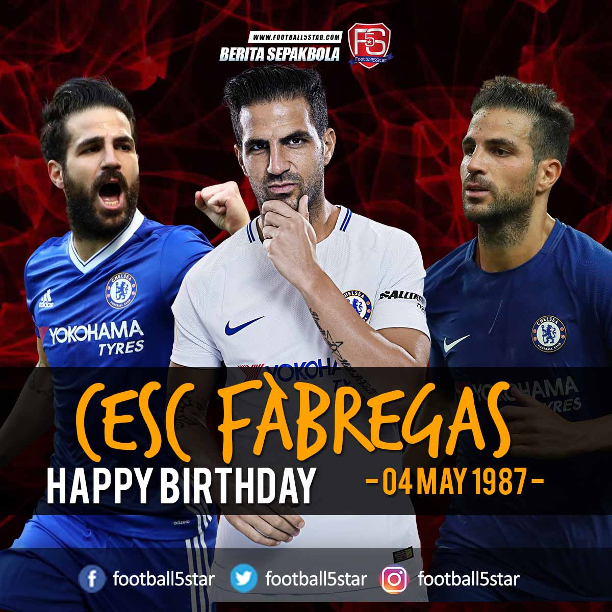 Happy Birthday Cesc Fàbregas 04 May 1987 
