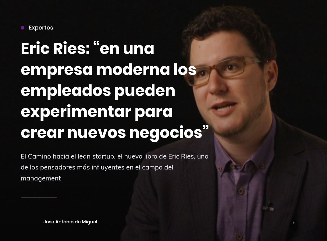 yoemprendo's tweet photo. Un honor haber hecho la primera entrevista en español a @ericries junto con @javicies y publicarla en @sintetia No es una review de El Camino hacia el Lean Startup va un paso o dos más allá. Espero que os resulte interesante https://t.co/IkfVn3AHgH